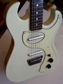 c1960s White Metallic Telestar Mona Guitar Serial # S9080279  