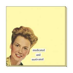   Taintor   Medicated And Motivated Sticky Note Pad