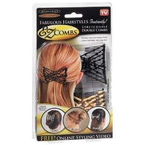  TeleBrands EZ Combs   As Seen on TV,Black & Sandalwood 