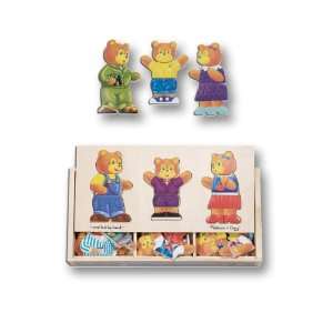  Bear Family Dress up Wooden Puzzle Toys & Games