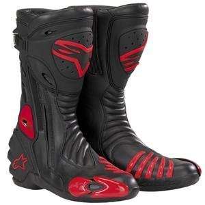  Alpinestars S MX R Boots   7.5 US / 41 Euro/Black/Red 