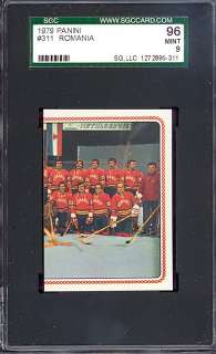 1979 Panini HK Stickers #311 Romania Team SGC 96 pop 3  