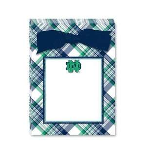  Notre Dame Tear Pad Plaid Green