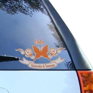   Tennessee Orange White 10 Butterfly Car Decal: Sports & Outdoors
