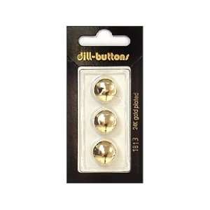  Dill Buttons 13mm Shank Gold 3 pc: Home Improvement
