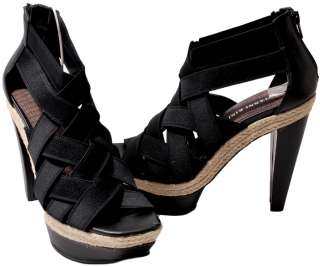 Gianni Bini Womens Shoes Black or Rice Cara Platform Heels / Sandals 