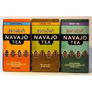 Yanabahs Navajo Tea   Three Flavors: Grocery & Gourmet Food