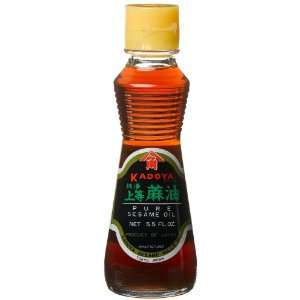 Kadoya Extra Fancy Sesame Oil, 5.5 Ounce Glass Bottles (Pack of 4 