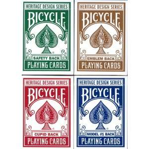   Heritage Design Series Playing Cards 4 Deck Set: Sports & Outdoors