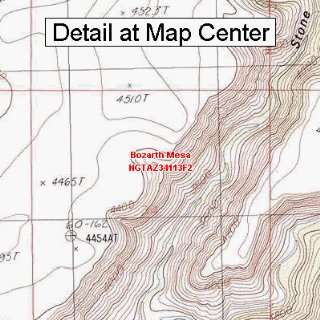  USGS Topographic Quadrangle Map   Bozarth Mesa, Arizona 