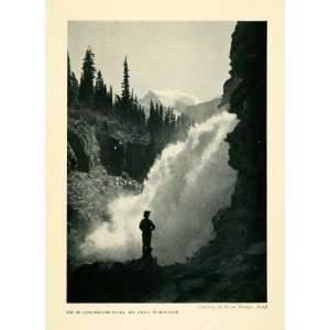  1925 Print Castleguard Falls Mount Lyell Byron Harmon 