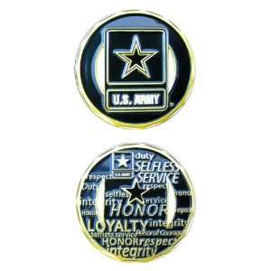  Army Values Cut Out Challenge Coin: Everything Else