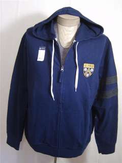   Mens XL Polo Hoodie SWEATSHIRT Jacket ZIP Coat Navy Blue Blazer  