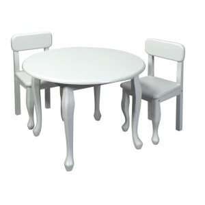    GiftMark Rectangle Queen Anne Table and Chair Set: Toys & Games