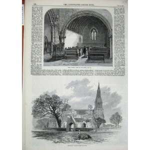  1869 Lord Derby Pew Knowsley Church Architecture Print 
