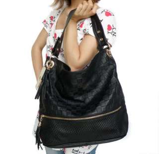   Genuine Leather Black Decent Shoulder Bag Handbag Cross Body Bag Purse