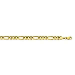  14kt Yellow Gold Figaro Chain Necklace 5.80mm: Jewelry