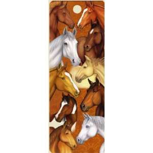  3D Motion Lenticular Bookmark Horse Heads (2.25x6 