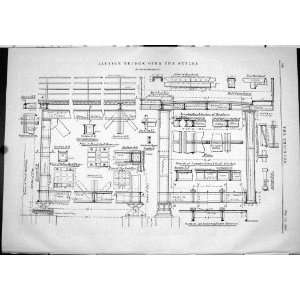 Engineering 1886 Lattice Bridge River Sutlej Joint Handrail Plan 