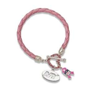   Jets Breast Cancer Awareness Pink Rope Bracelet: Sports & Outdoors