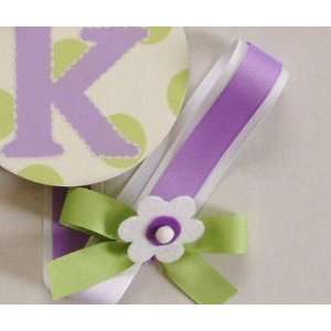   round wall letter hair bow holder   sprout lavender: Home & Kitchen