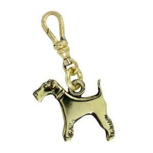  Wire Fox Terrier Brass Charm glitzs Jewelry