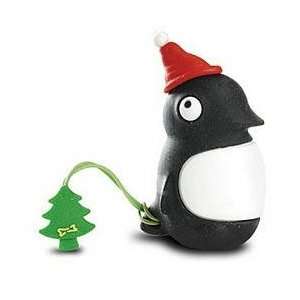   4GB USB Flash Santa Penguin Drive, Black w/Red Hat Electronics