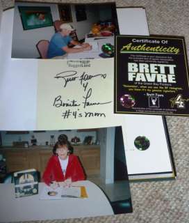 GREEN BAY PACKER BRETT BONITA FAVRE SIGNED BOOK DVD COA  