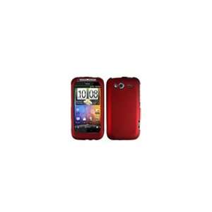  HTC Wildfire Rubberized Shield Hard Case   Red Cell 