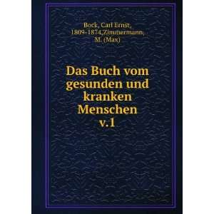   Menschen. v.1 Carl Ernst, 1809 1874,Zimmermann, M. (Max) Bock Books