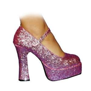  Lets Party By Ellie Shoes Mary Jane Platform (Pink Glitter 