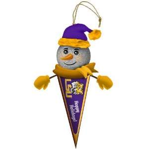   of 3 NCAA LSU Tigers Lighted Snowman Pennant Christmas Ornaments 5