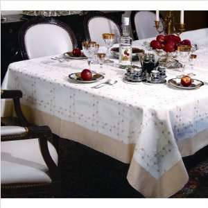   Tablecloth in Ivory Size: 70 Round:  Kitchen & Dining