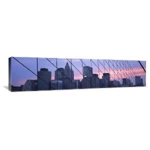  Brooklyn Bridge with NYC   Gallery Wrapped Canvas   Museum 