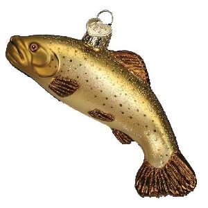  Old World Christmas Brown Trout Glass Ornament Everything 