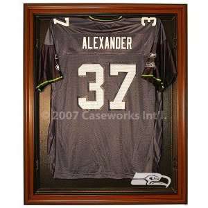 Seattle Seahawks Cabinet Style Jersey Display Case   Brown:  