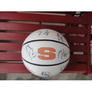 2011 Syracuse Orange Team Signed Logo Basketball   Autographed College 
