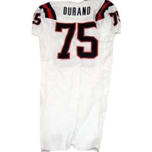  #75 Durand Syracuse 2007 Game Used White Football Jersey 
