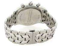 Burberry Mens Silver Steel Bracelet Grey Chronograph Heritage Watch 