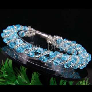 Swarovski Crystal Beads Weave Elastic Bracelet LH490  