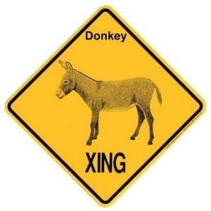  Donkey Crossing Xing Sign Patio, Lawn & Garden