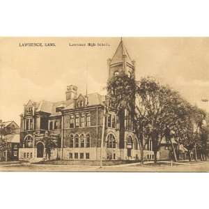    1910 Vintage Postcard Lawrence High School 