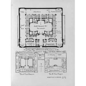   Cleveland Public Library,typical building,diagram,1918