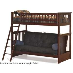  Twin Futon Bunk Bed Natural Maple Finish