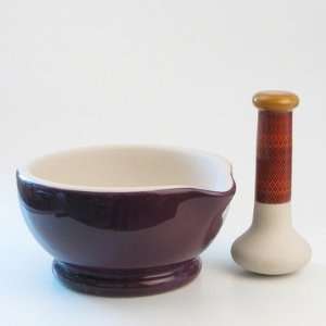  American Masala Large Mortar and Pestle in Fig: Kitchen 