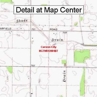  USGS Topographic Quadrangle Map   Carson City, Michigan 