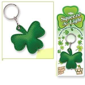    Irish  St Patricks Shamrock Flashlight Key Chain 