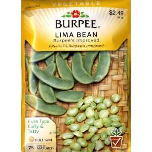  Burpee 61755 Bean, Bush Lima Burpees Improved Seed Packet 