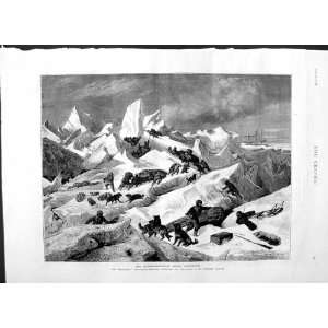   1875 AUSTRO HUNGARIAN ARCTIC EXPEDITION SHIP ICE DOGS