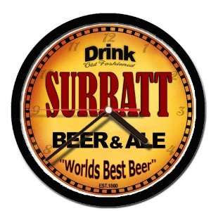  SURRATT beer and ale cerveza wall clock: Everything Else